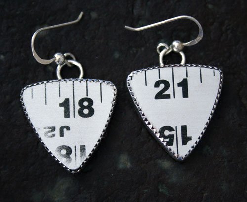 Style RUTM, Carpenters Aluminum Ruler Earrings
