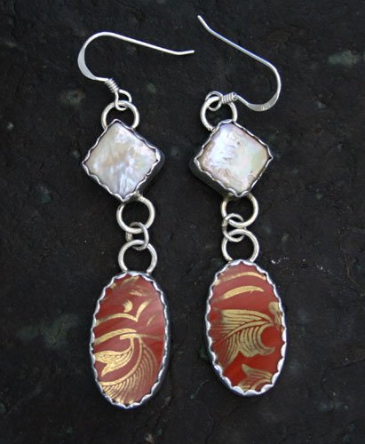Earrings Style: EP8, Imari and Fresh Water Pearl Earrings