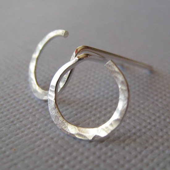 Sterling Silver Stud Earrings - Open Circle
