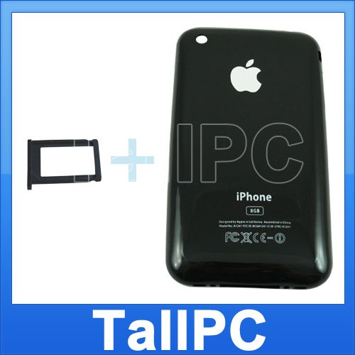 New Iphone 3G Back housing Cover Case 8GB + Tray Black