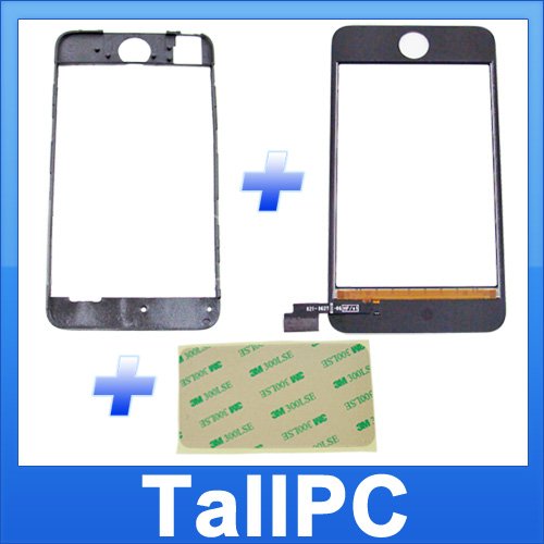 NEW Ipod Touch 2nd Digitizer + Mid Frame + Adhesive US