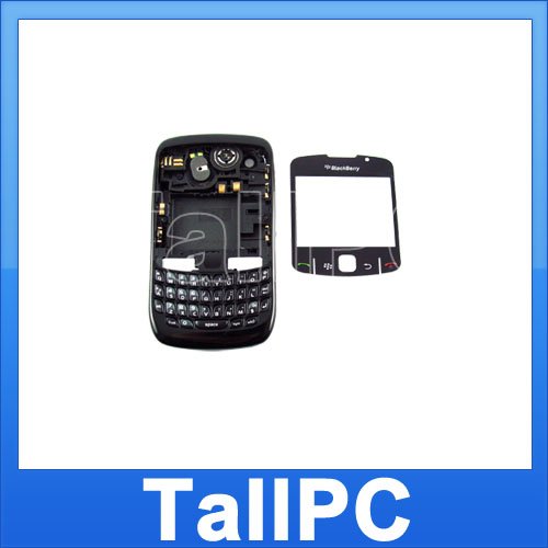 USA BlackBerry Curve 8520 Full Housing Case Black for