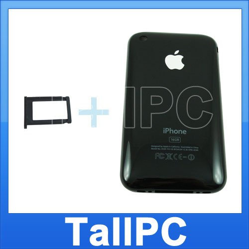 New Iphone 3G Back housing Cover Case 16GB + Tray Black