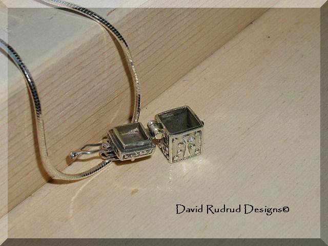 Boutique Prayer Box Pendant Sterling Silver Necklace