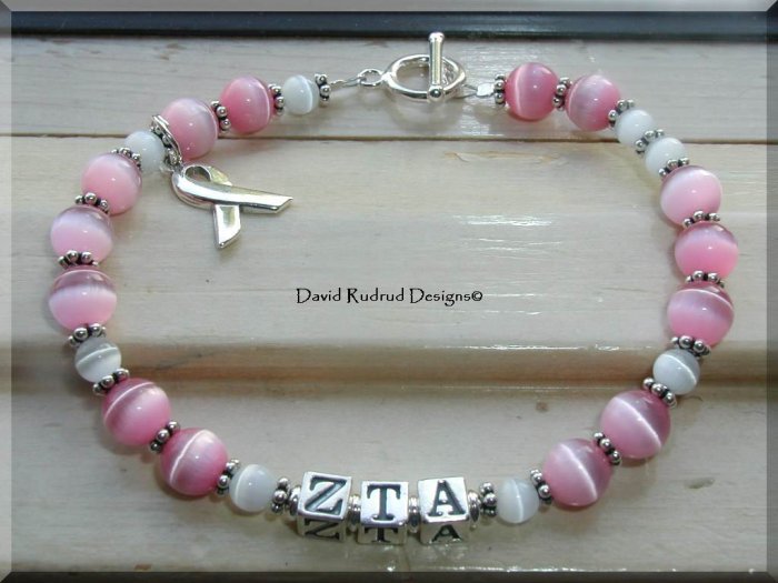 BOUTIQUE ZTA ZETA TAU ALPHA CUSTOM SORORITY BRACELET Sterling Silver