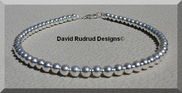 STERLING SILVER BEAD ANKLET Ankle Bracelet