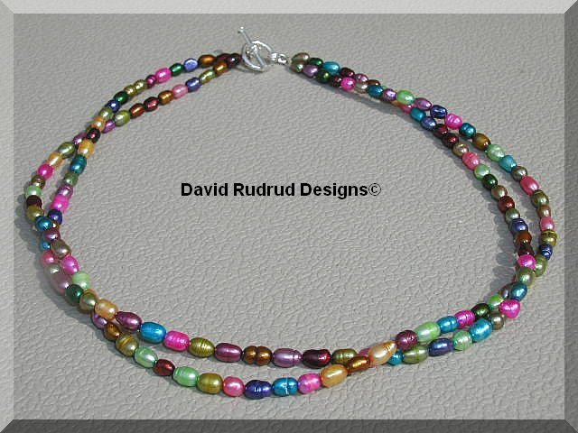 BOUTIQUE 2 STRAND MULTICOLOR FRESHWATER PEARL NECKLACE pearls