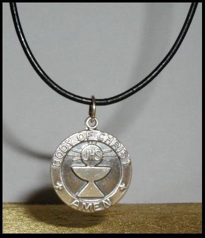 BOYS FIRST 1ST COMMUNION NECKLACE Gift Jewelry Sterling Leather