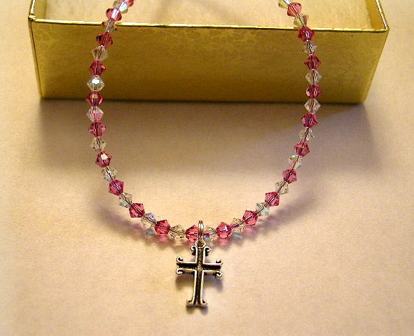 Custom Ankle Bracelet Anklet Swarovski Crystal UPick Sterling Silver Charm