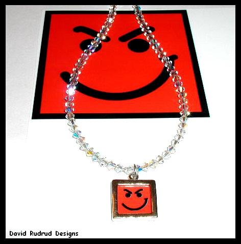 Limited Ed. Clear Crystal BON JOVI Have A Nice Day Necklace 20 inches