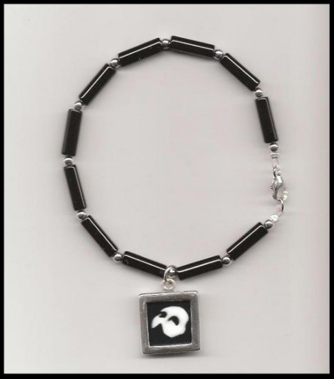 Phantom of the Opera Charm Bracelet Sterling Black Onyx