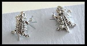 Solid Sterling Silver LIZARD Post earrings