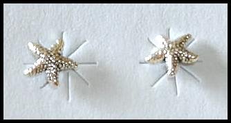 Solid Sterling Silver STARFISH post earrings