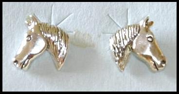 Solid Sterling Silver HORSE post earrings