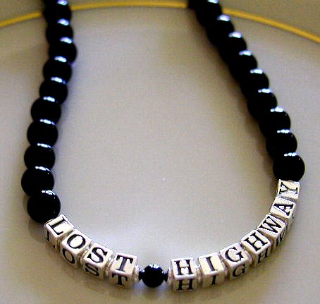 BON JOVI LOST HIGHWAY Black Onyx Sterling Silver Tribute Necklace