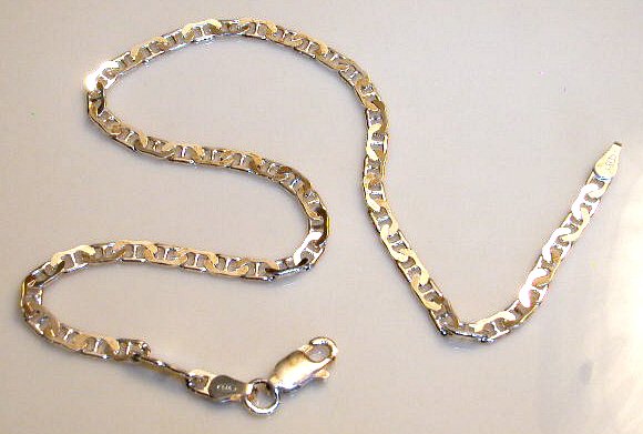 Solid Sterling Silver loop ANKLE bracelet anklet 10 inches