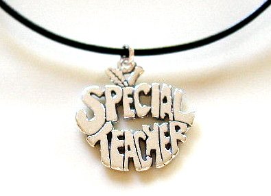 Sterling SPECIAL TEACHER 18 Inch Italian Black Leather Necklace