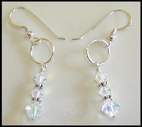 New SWAROVSKI CLEAR AB Crystal Drop Earrings