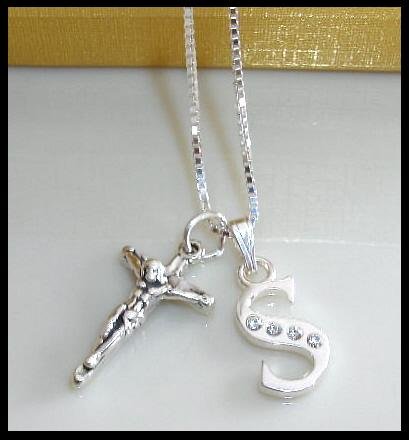 16 Inch CRUCIFIX 1st First Communion Sterling Necklace