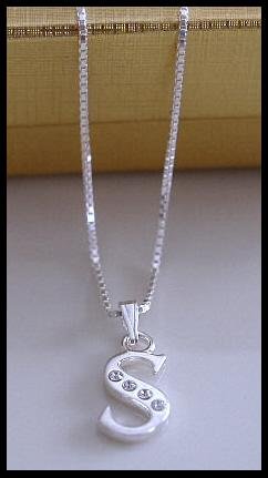 16 Inch Sterling Silver Initial Necklace jewelry