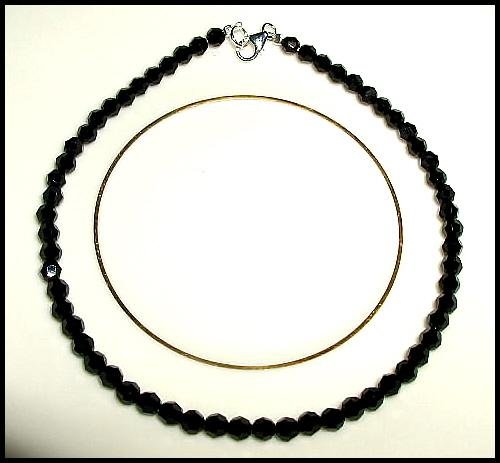 Jet Black SWAROVSKI Crystal Anklet Ankle Bracelet Sterling Silver