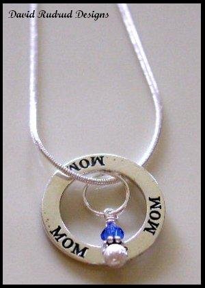 Mom Mothers BABY KIDS Affirmation 18" Necklace Sterling Silver GIFT Jewelry