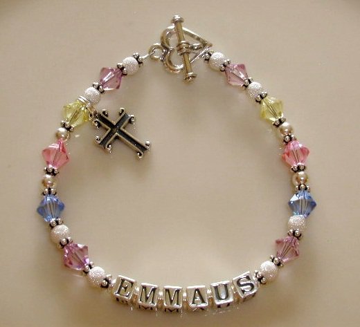 WALK TO EMMAUS Charm Bracelet DE COLORES crystal Silver