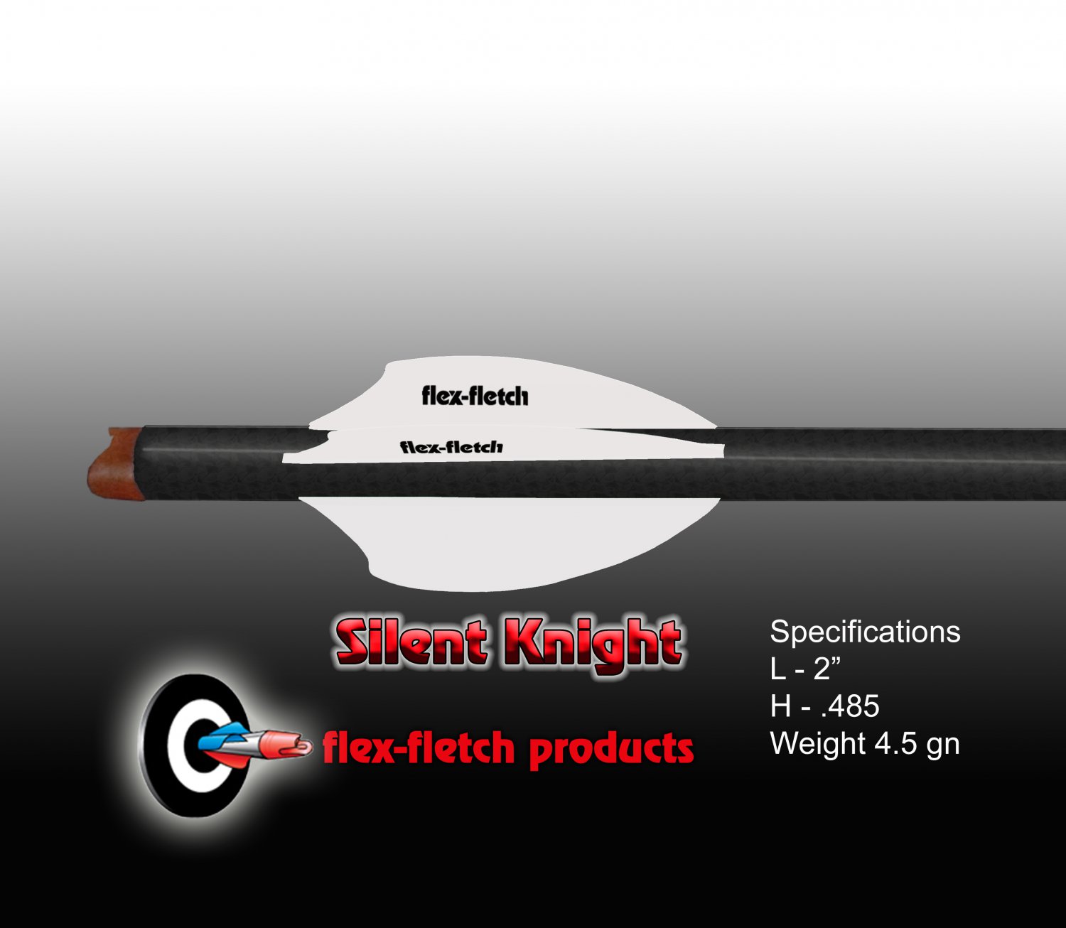 Silent Knight Crossbow Vanes, SK-200, White, 36 pk / Flex-Fletch, Crossbow, vanes, arrows