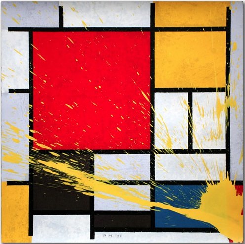 Mr Brainwash: Mondriart (Yellow)