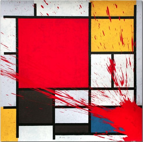 Mr Brainwash: Mondriart (Red)