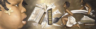 Tough to Swallow (girl) by Edwin Lester 13 x 34