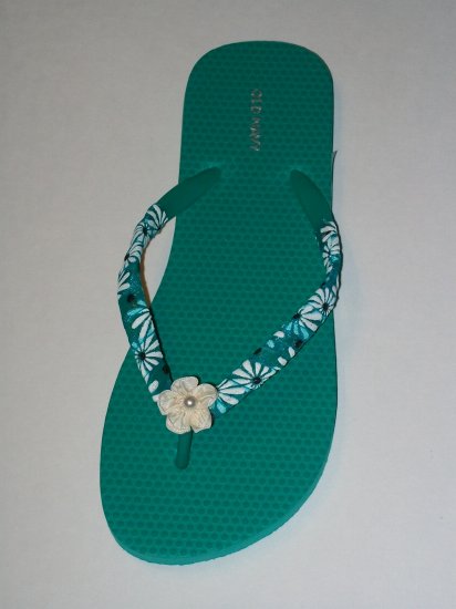 Women's Sea Foam Green Ribbon Wrapped Flip Flops
