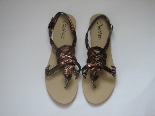 Women's Bronze Gladiator Sandals Size 5/6 (Small)