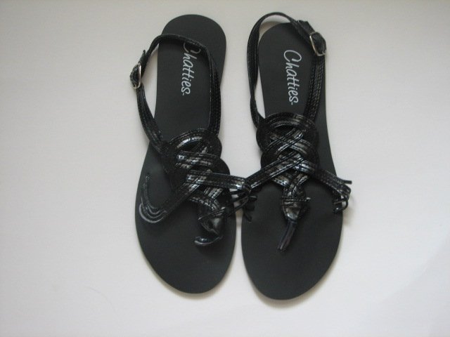 Women's Black Gladiator Sandals Size 11 (X-Large)