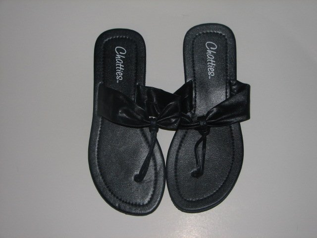 Women's Navy T-Strap Sandals Large (9-10)