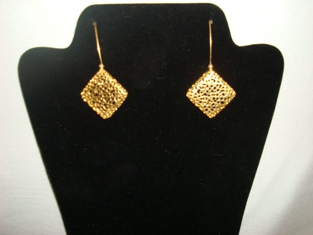 Gold Diamond Shaped Earrings