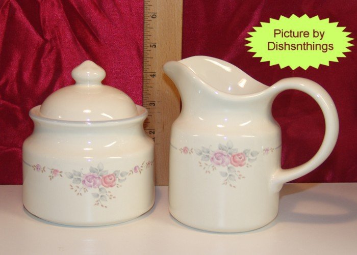 Pfaltzgraff TROUSSEAU 3pc Cream & Sugar Set MINT/USA