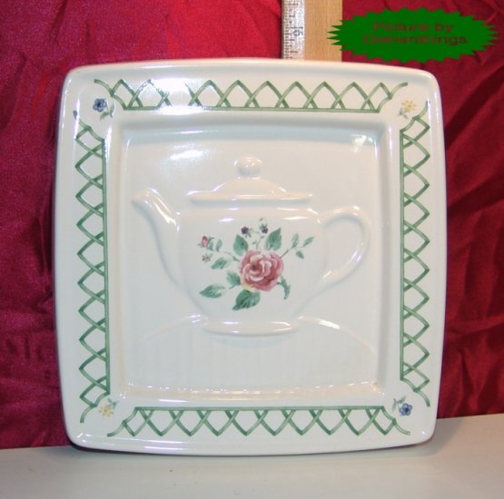 Pfaltzgraff GARDEN TRELLIS Teapot Trivet MINT/USA/RARE