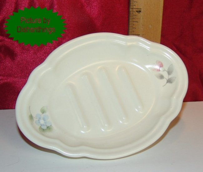 Pfaltzgraff TEA ROSE Scalloped Soap Dish USA MINT!