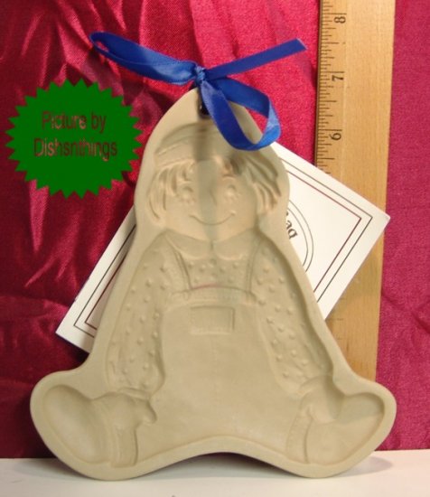 Brown Bag Art 1986 Boy Doll Cookie Press with Book