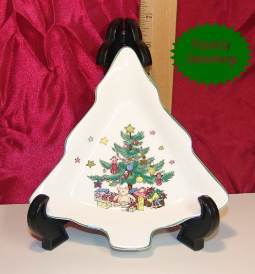 NIKKO Christmastime 6 Inch Tree Plate Candy Dish MINT!