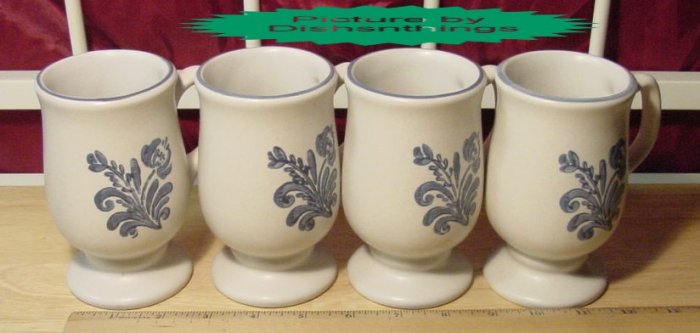 Pfaltzgraff YORKTOWNE Pedestal Mugs (4) USA MINT!