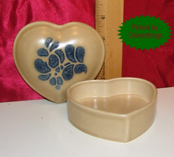Pfaltzgraff FOLK ART Lidded Heart Trinket Box MINT USA