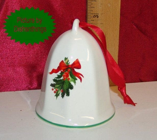 Pfaltzgraff CHRISTMAS HERITAGE 1990 Bell Ornament A++