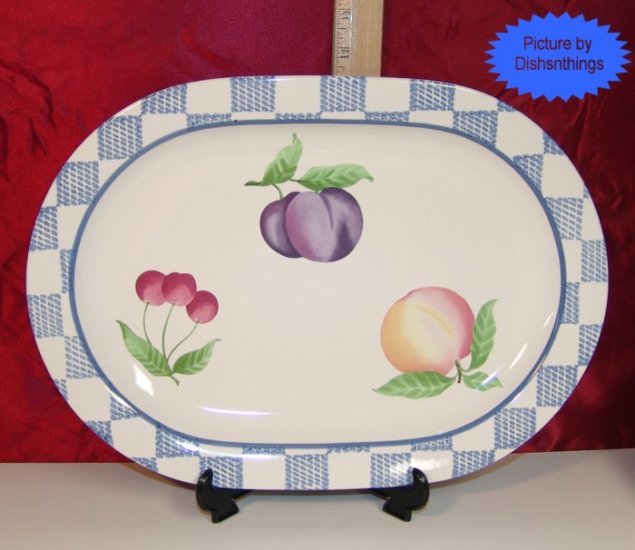 Pfaltzgraff HOPSCOTCH 14 inch Oval Serving Platter A+