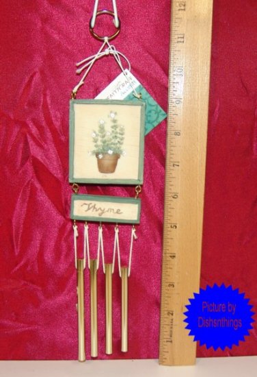 Pfaltzgraff NATUREWOOD Thyme Resin Wind Chime NWT !!