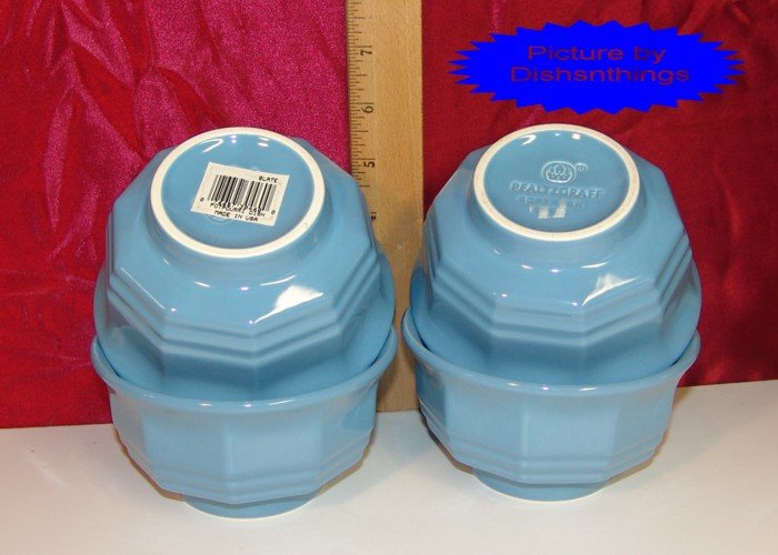 Pfaltzgraff HERITAGE Slate Blue Dessert Bowls 4 NOS USA