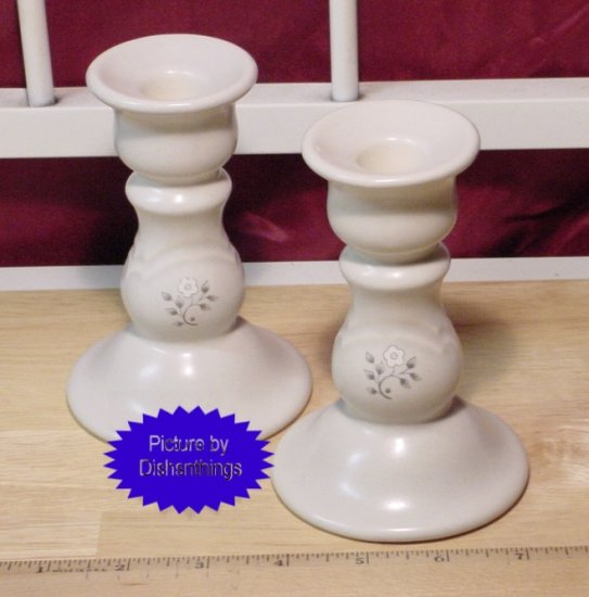 Pfaltzgraff HEIRLOOM Tall Taper Candle Set A+ USA!!