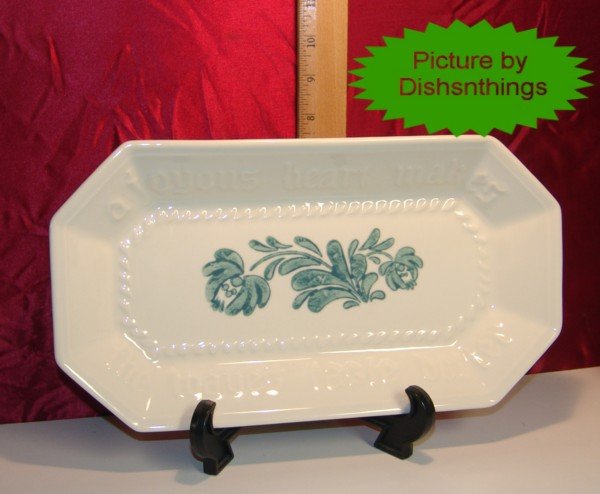 Pfaltzgraff GREEN YORKTOWNE Joyous Bread Platter USA