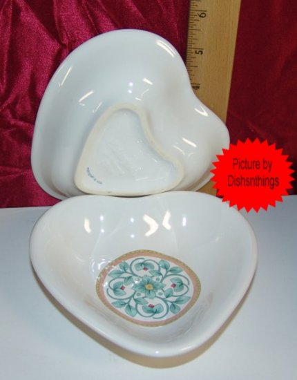 Pfaltzgraff FRENCH QUARTER 2 Small Heart Plates NEW!!